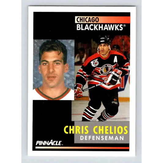 1991-92 Pinnacle #58 Chris Chelios NM-MT Chicago Blackhawks Hockey Card
