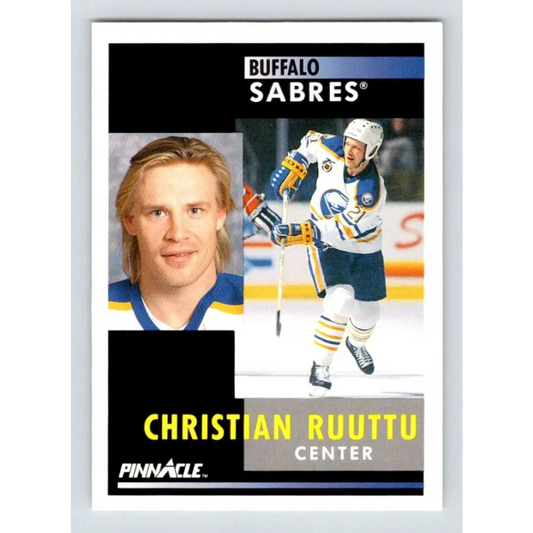 1991-92 Pinnacle #60 Christian Ruuttu NM-MT Buffalo Sabres Hockey Card