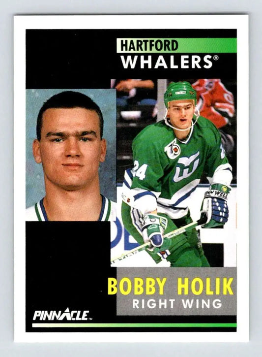 Bobby Holik Hartford Whalers hockey card #65 in green and white team colors