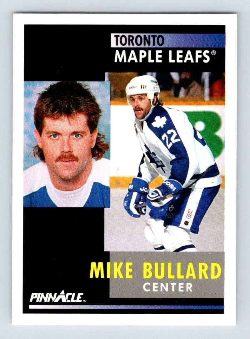 Toronto Maple Leafs player Mike Bullard on 1991-92 Pinnacle hockey trading card