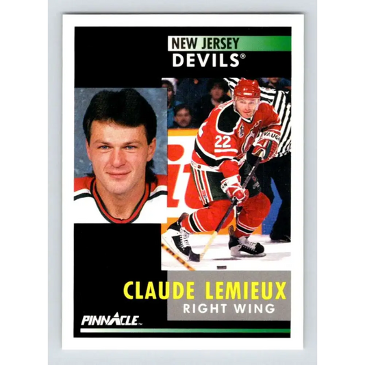 1991-92 Pinnacle #70 Claude Lemieux NM-MT New Jersey Devils Hockey Card