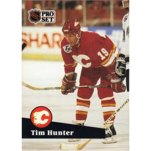 1991-92 Pro Set #366 Tim Hunter NM-MT Calgary Flames Hockey Card