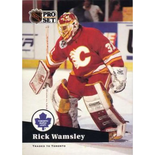 1991-92 Pro Set #367 Rick Wamsley NM-MT Calgary Flames Hockey Card