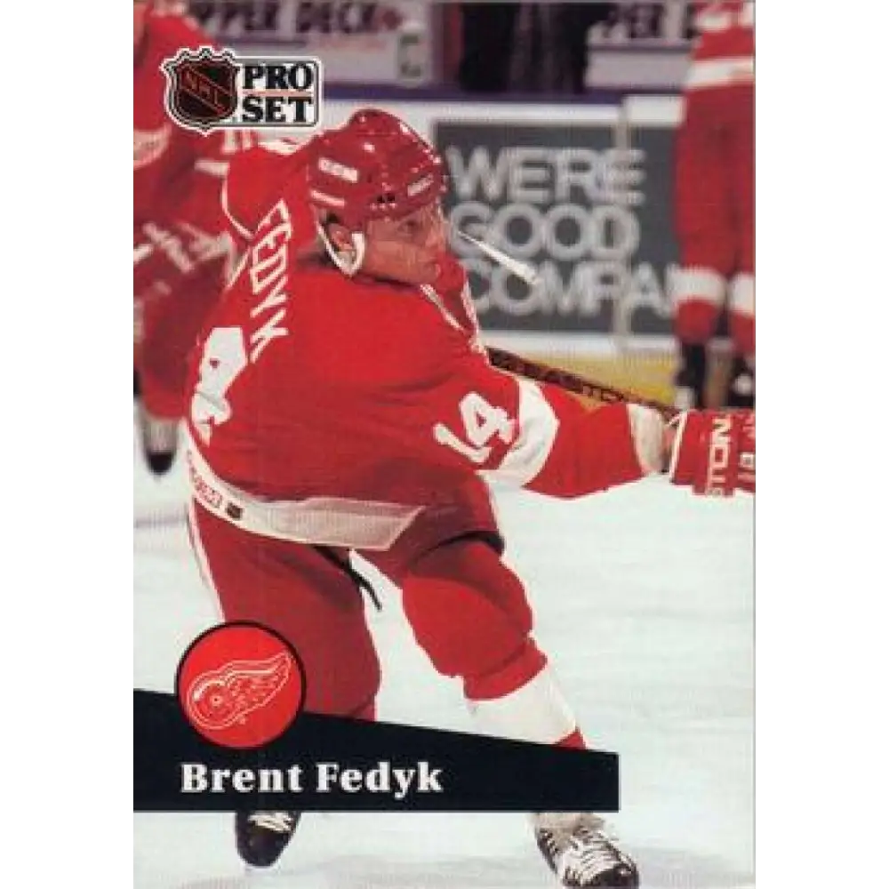 1991-92 Pro Set #379 Brent Fedyk NM-MT Detroit Red Wings Hockey Card