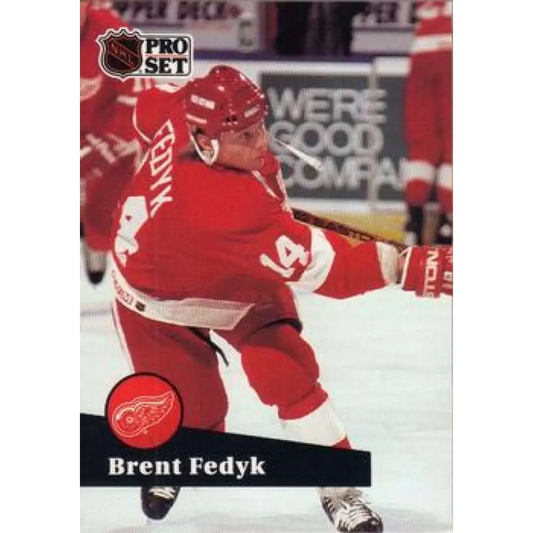 1991-92 Pro Set #379 Brent Fedyk NM-MT Detroit Red Wings Hockey Card