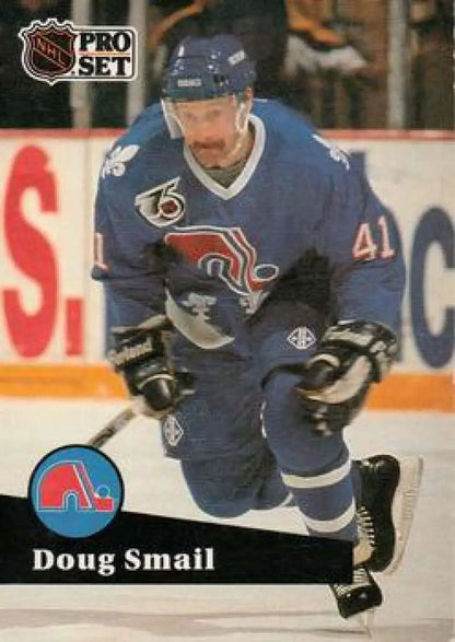 NHL Pro Set hockey card of Doug Smail, Quebec Nordiques player in jersey number 41