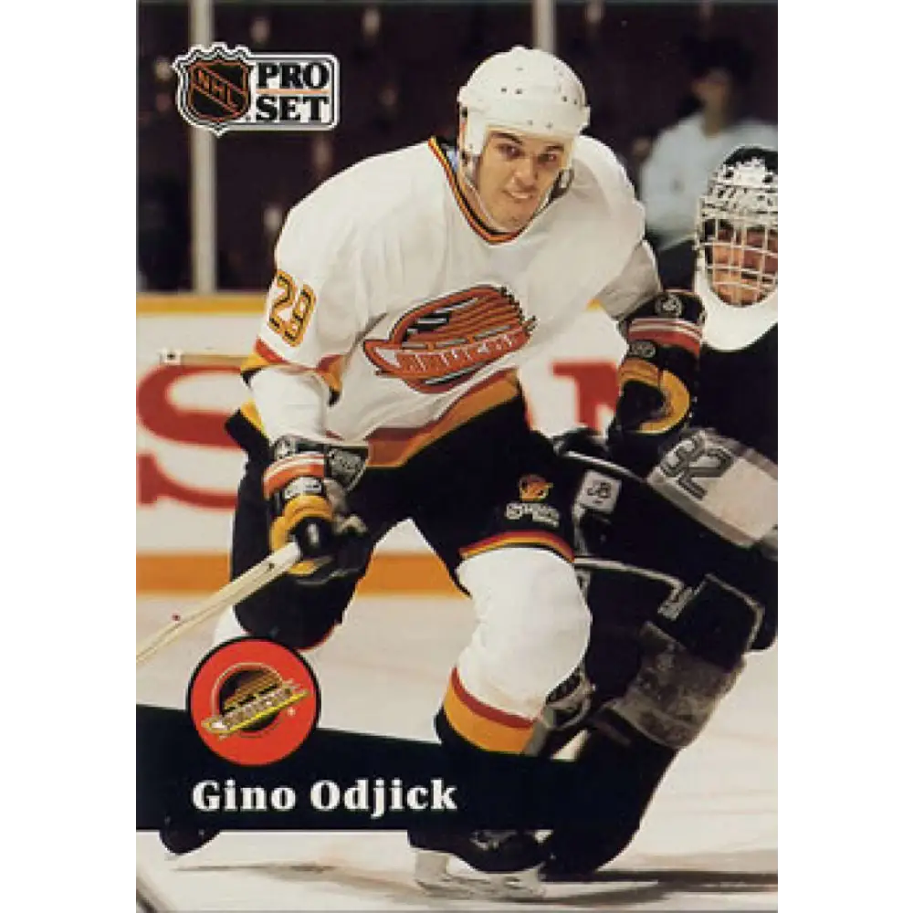 1991-92 Pro Set #505 Gino Odjick NM-MT Vancouver Canucks Hockey Card