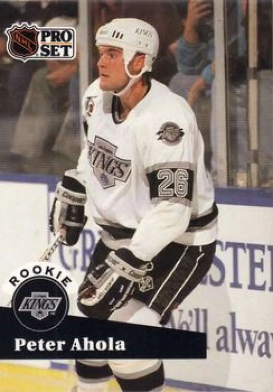 1991-92 Pro Set #540 Peter Ahola rookie card of Los Angeles Kings player number 26