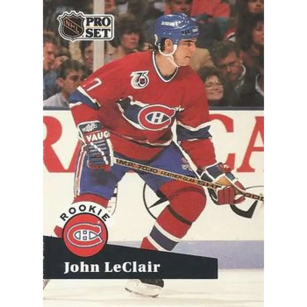 1991-92 Pro Set #545 John LeClair NM-MT RC Rookie Montreal Canadiens Hockey Card