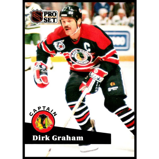 1991-92 Pro Set #570 Dirk Graham NM-MT Chicago Blackhawks Hockey Card