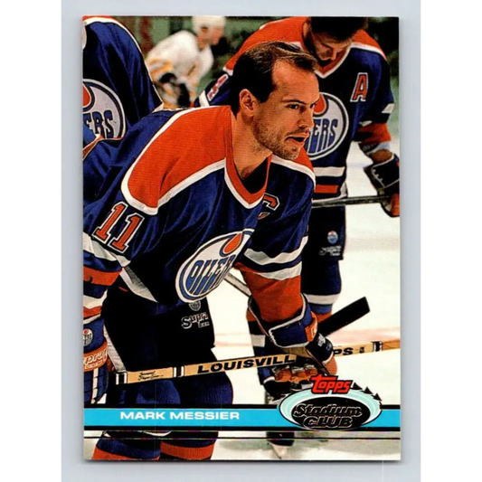 1991-92 Topps Stadium Club #111 Mark Messier NM-MT Edmonton Oilers Hockey Card