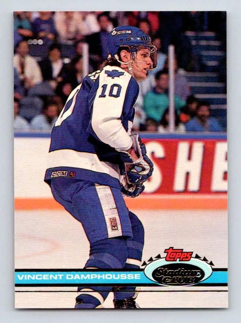 Hockey player in blue and white uniform number 10, Vincent Damphousse, Toronto Maple Leafs