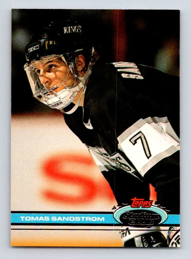 Hockey player in Los Angeles Kings jersey number 7, Tomas Sandstrom card image