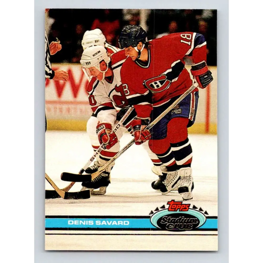 1991-92 Topps Stadium Club #213 Denis Savard NM-MT Montreal Canadiens Hockey Card