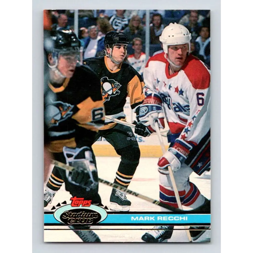 1991-92 Topps Stadium Club #256 Mark Recchi NM-MT Pittsburgh Penguins Hockey Card