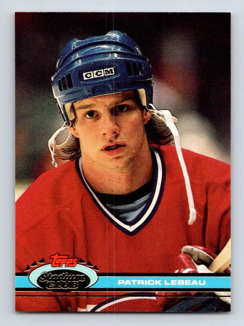 Montreal Canadiens Hockey Trading Card of Patrick Lebeau from Topps Stadium Club