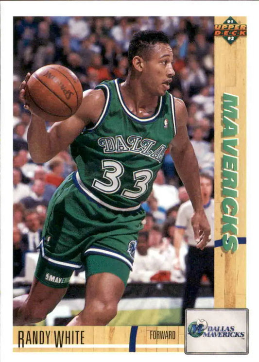 Basketball card of Randy White from the Dallas Mavericks in jersey number 33