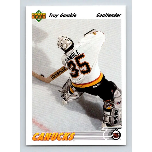 1991-92 Upper Deck #120 Troy Gamble NM-MT Vancouver Canucks Hockey Card