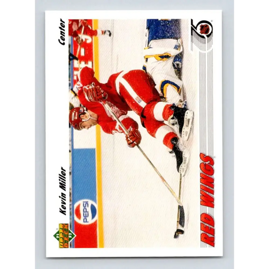 1991-92 Upper Deck #142 Kevin Miller NM-MT Detroit Red Wings Hockey Card