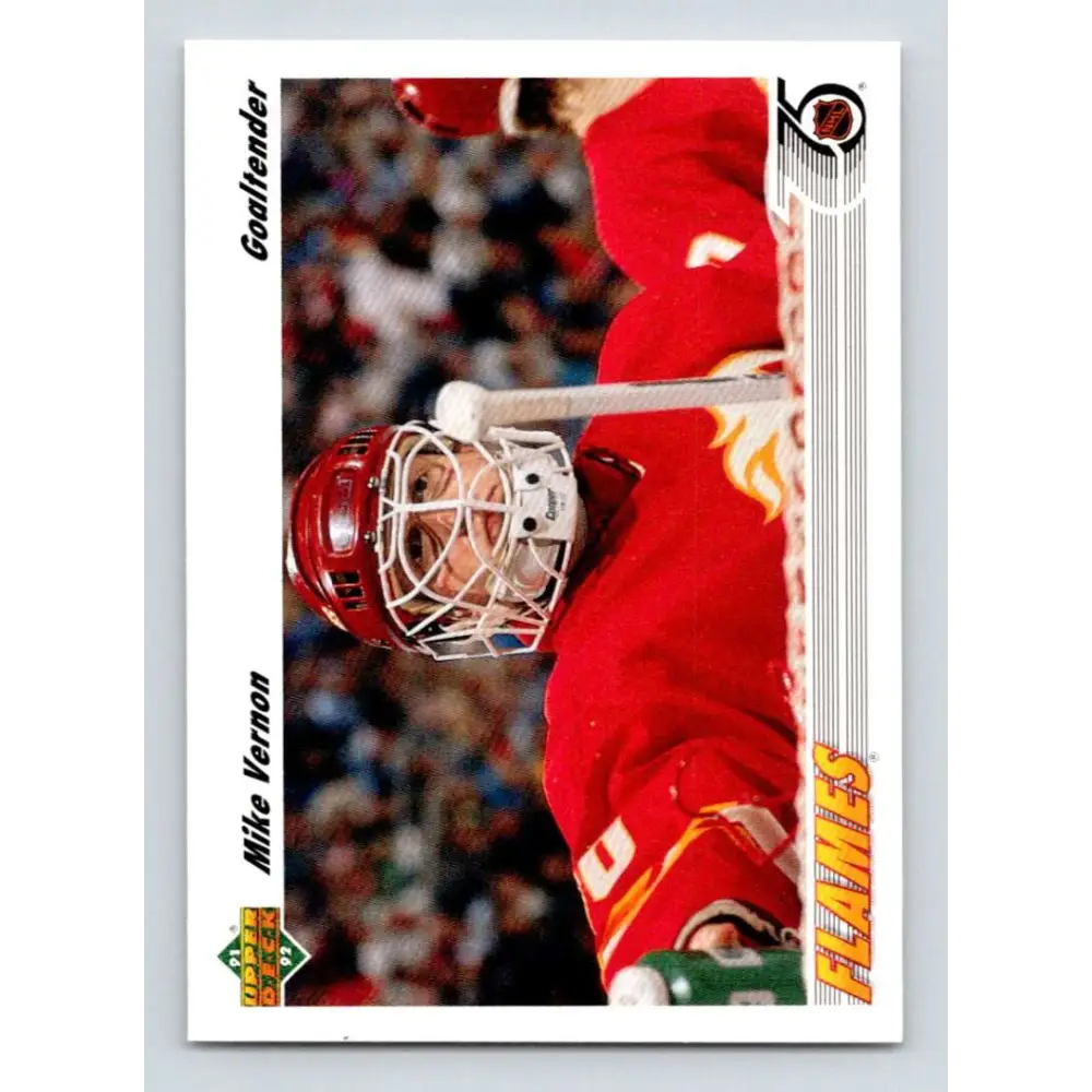 1991-92 Upper Deck #163 Mike Vernon NM-MT Calgary Flames Hockey Card