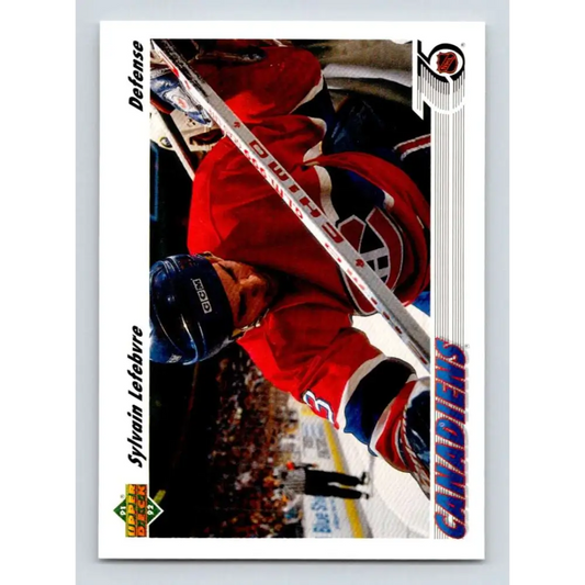 1991-92 Upper Deck #171 Sylvain Lefebvre NM-MT Montreal Canadiens Hockey Card