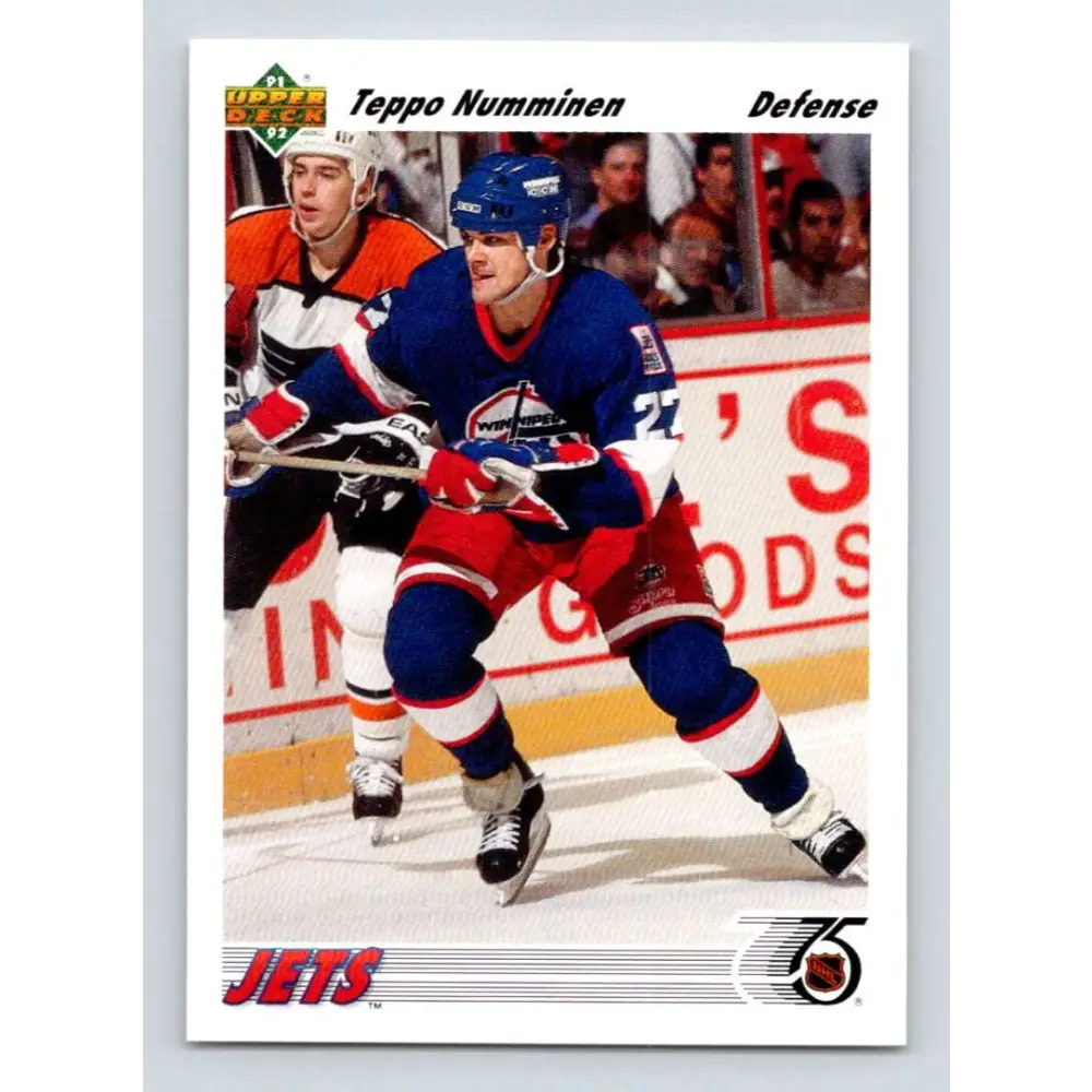 1991-92 Upper Deck #240 Teppo Numminen NM-MT Winnipeg Jets Hockey Card