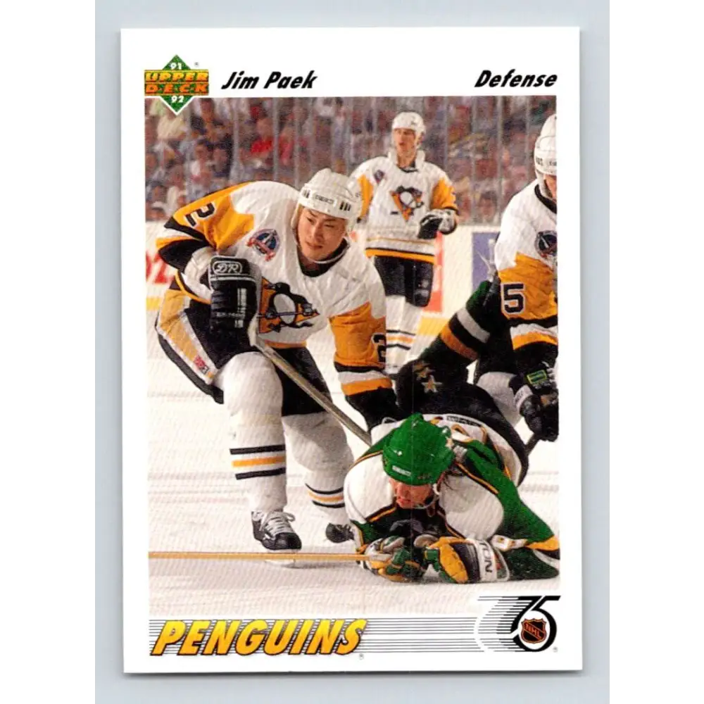 1991-92 Upper Deck #308 Jim Paek NM-MT RC Rookie Pittsburgh Penguins Hockey Card