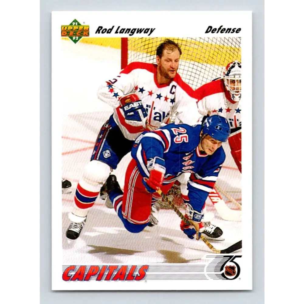 1991-92 Upper Deck #314 Rod Langway NM-MT Washington Capitals Hockey Card