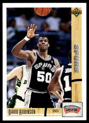 David Robinson basketball card from 1991-92 Upper Deck featuring San Antonio Spurs star