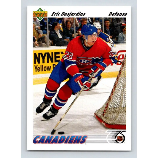1991-92 Upper Deck #360 Eric Desjardins NM-MT Montreal Canadiens Hockey Card