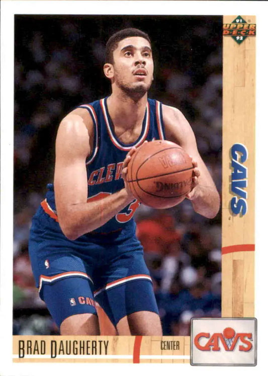 Brad Daugherty shooting on 1991-92 Upper Deck Basketball Card for Cleveland Cavaliers