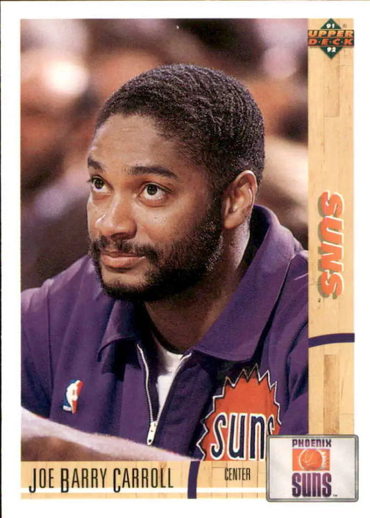 Basketball trading card of Joe Barry Carroll in Phoenix Suns team jacket