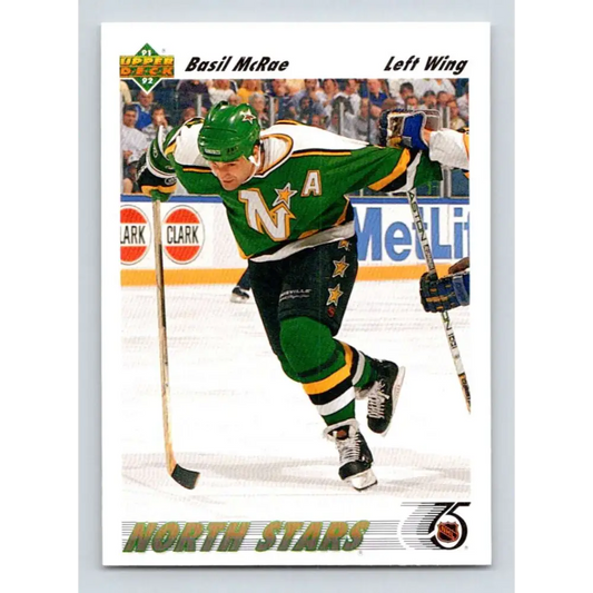 1991-92 Upper Deck #388 Basil McRae NM-MT Minnesota North Stars Hockey Card