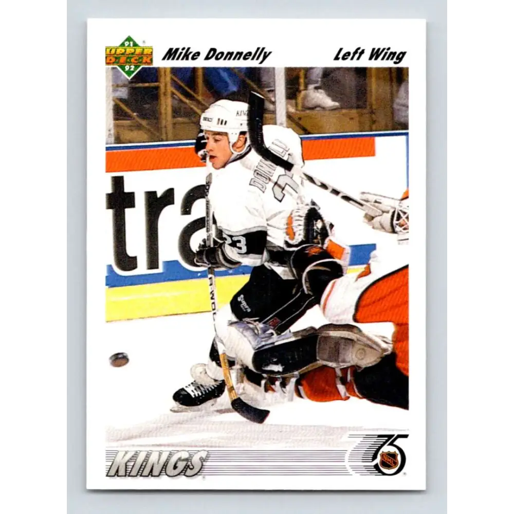 1991-92 Upper Deck #420 Mike Donnelly NM-MT RC Rookie Los Angeles Kings Hockey Card