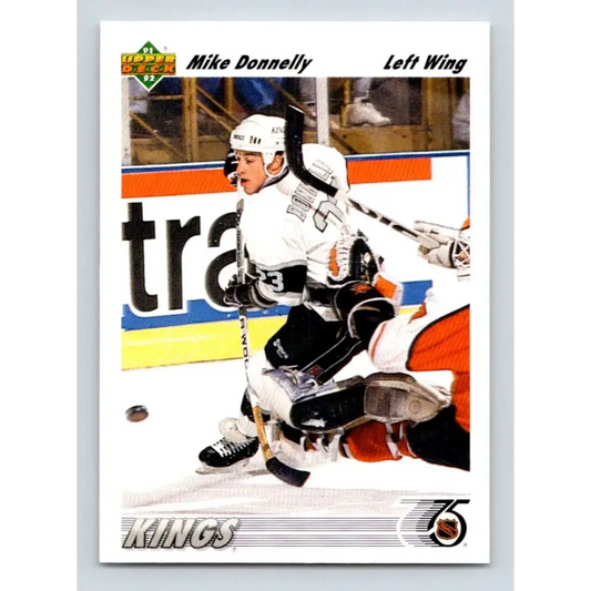 1991-92 Upper Deck #420 Mike Donnelly NM-MT RC Rookie Los Angeles Kings Hockey Card