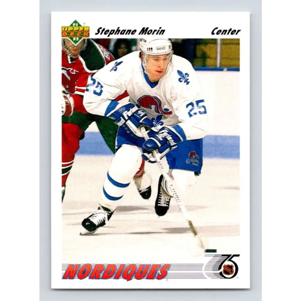 1991-92 Upper Deck #433 Stephane Morin NM-MT Quebec Nordiques Hockey Card