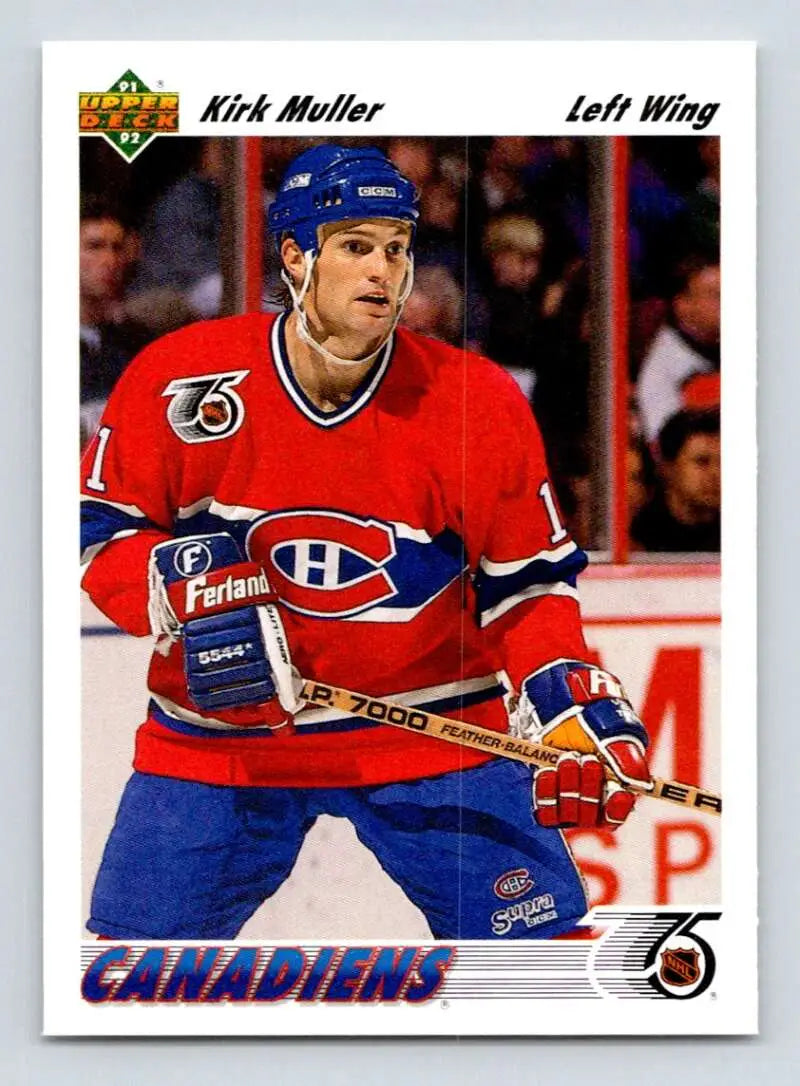 Kirk Muller in Montreal Canadiens jersey on 1991-92 Upper Deck hockey card