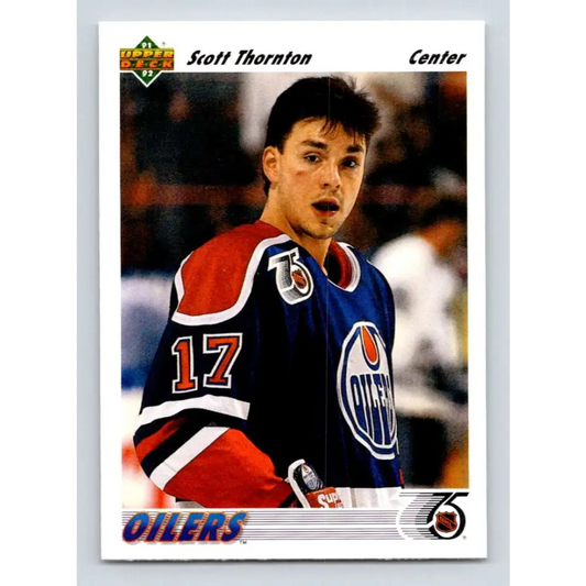 1991-92 Upper Deck #521 Scott Thornton NM-MT Edmonton Oilers Hockey Card