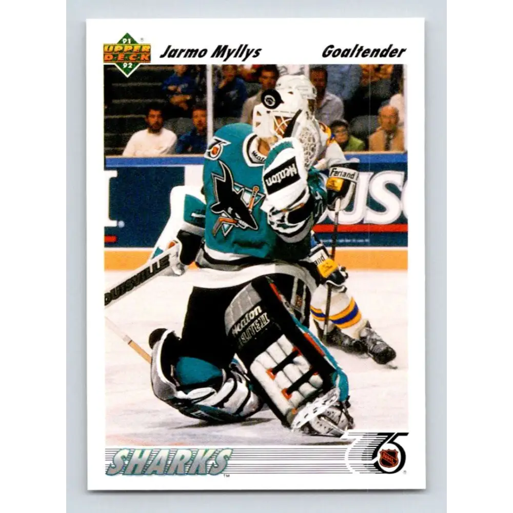 1991-92 Upper Deck #537 Jarmo Myllys NM-MT San Jose Sharks Hockey Card