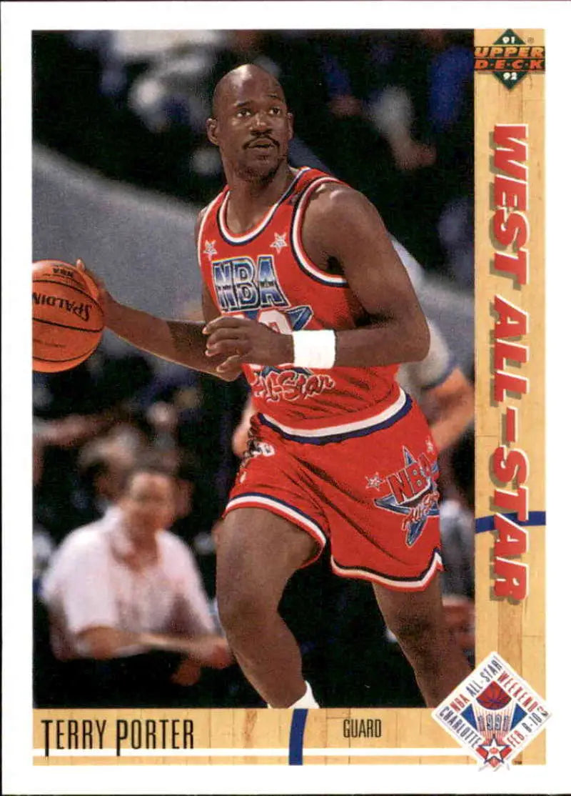 1991-92 Upper Deck Terry Porter NBA All-Star Basketball Card Portland Trail Blazers