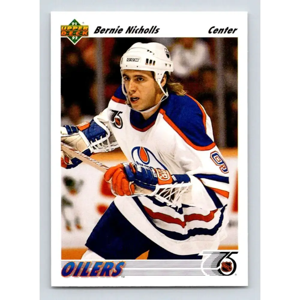 1991-92 Upper Deck #566 Bernie Nicholls NM-MT Edmonton Oilers Hockey Card
