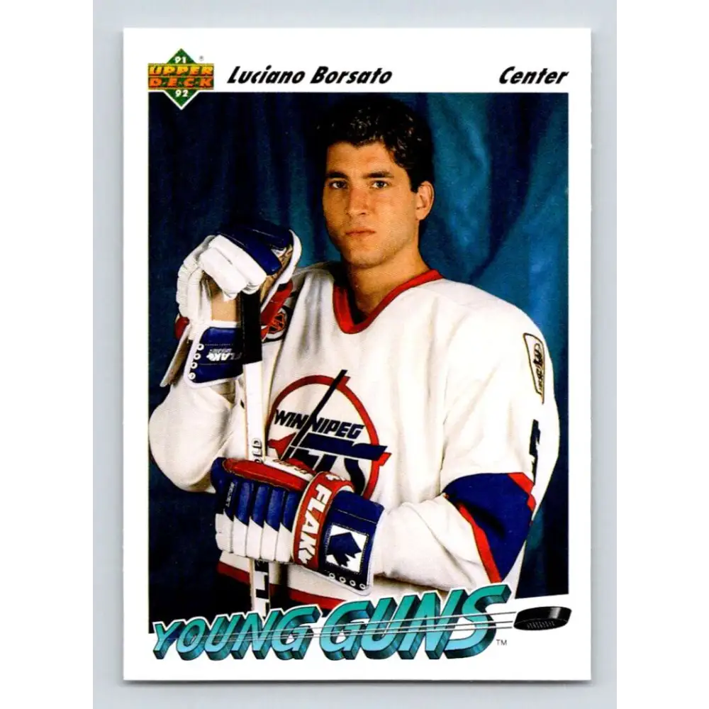 1991-92 Upper Deck #599 Luciano Borsato NM-MT RC Rookie Winnipeg Jets Hockey Card