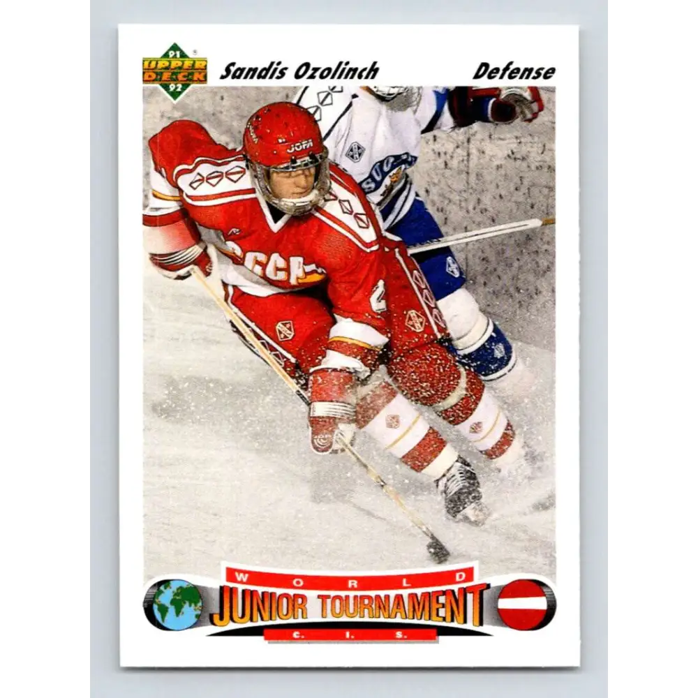 1991-92 Upper Deck #661 Sandis Ozolinsh NM-MT RC Rookie Hockey Card