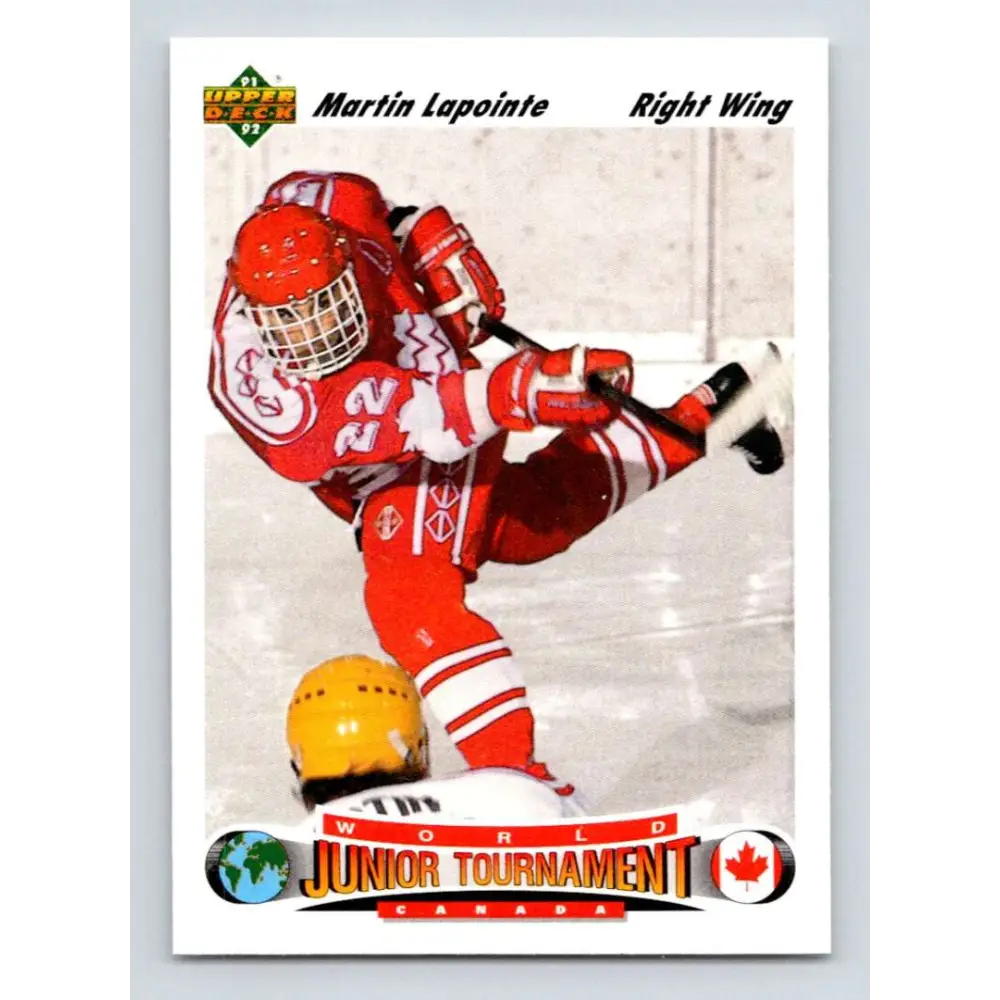 1991-92 Upper Deck #685 Martin Lapointe NM-MT RC Rookie Detroit Red Wings Hockey Card