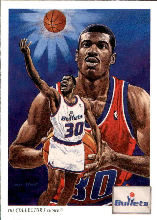Artistic basketball illustration of Bernard King in Washington Bullets jersey, number 30