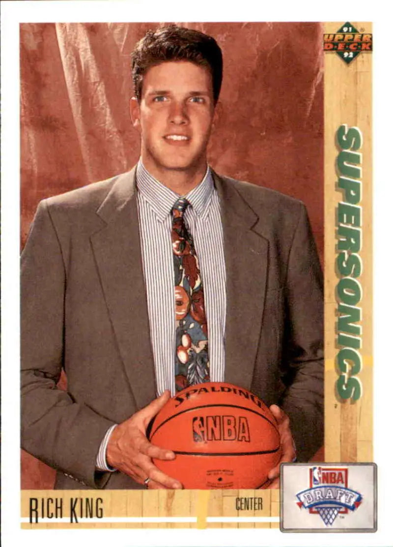 Rich King Seattle SuperSonics Basketball Card 1991-92 Upper Deck #8 NM-MT RC