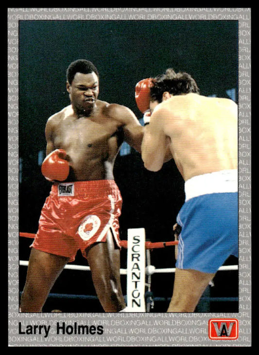Larry Holmes boxing card, 1991 All World #20, in NM-MT condition for collectors