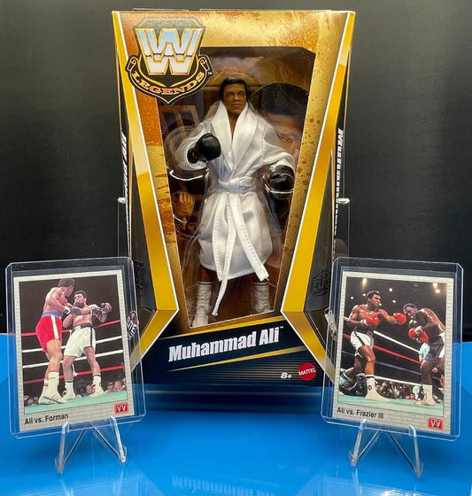 Muhammad Ali action figure from 1991 All World Boxing Frazier III trading card set