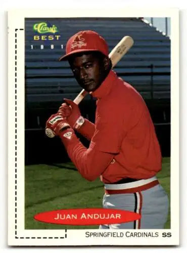 Original gloss 1991 Classic Best #80 Juan Andujar Springfield Cardinals baseball card
