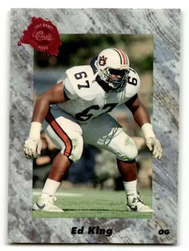 1991 Classic Draft Picks Ed King Cleveland Browns Football Card with original gloss